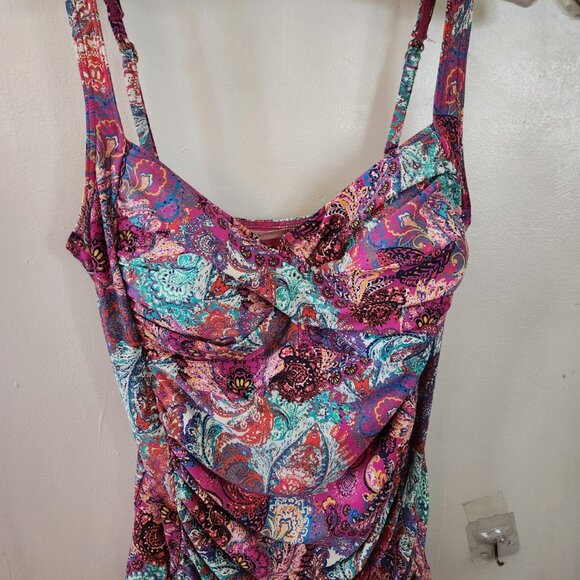 Vibrant Paisley One-Piece Swimsuit - Picture 1 of 6